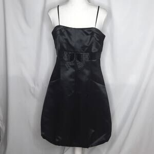 Max and Cleo Women's Strapless Balloon Hem Dress Black 10